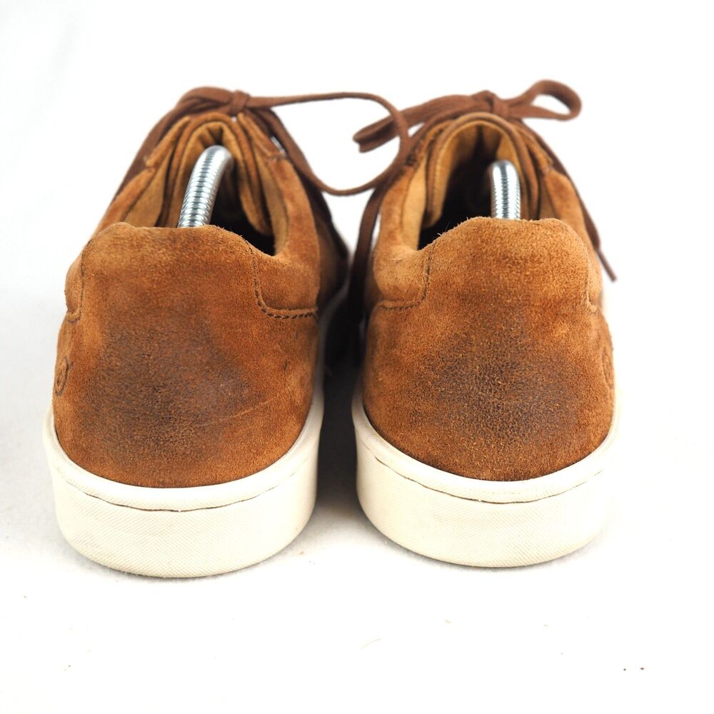Born Jib Suede Low Top Lace-up Sneakers Mens 11M Brown Cushioned Arch Leather - Picture 5 of 11